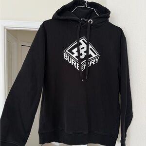 Burberry Black Sweatshirt Unisex Long Sleeve Hoodie Size Medium